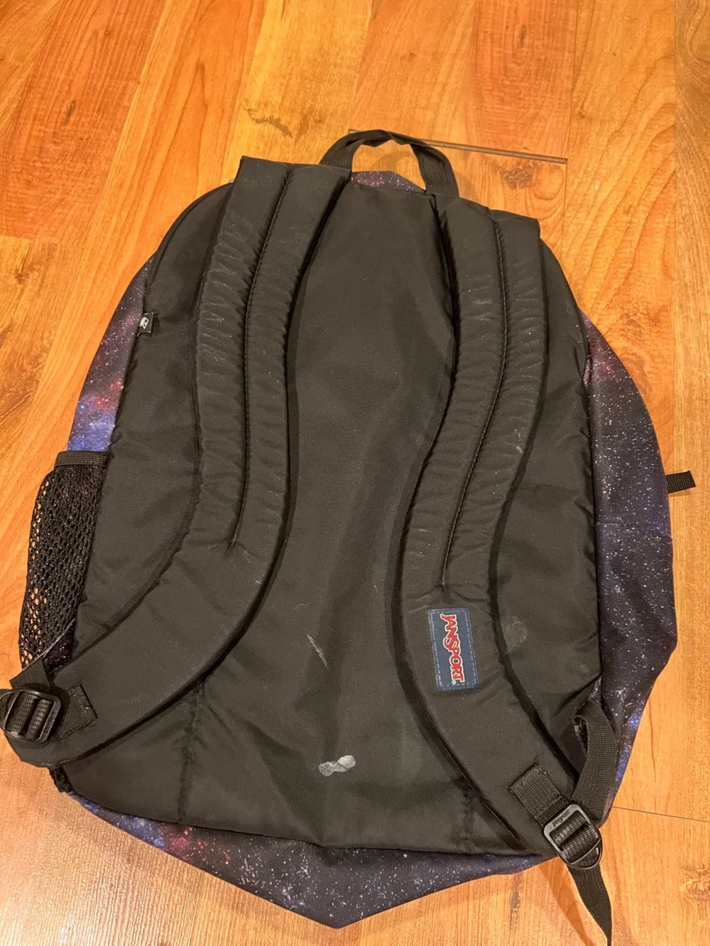 JanSport Galaxy Print Backpack - Black, Purple & Blue